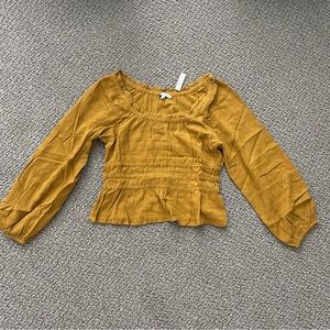 NWT Madewell Sophie Top Sz M, antique gold